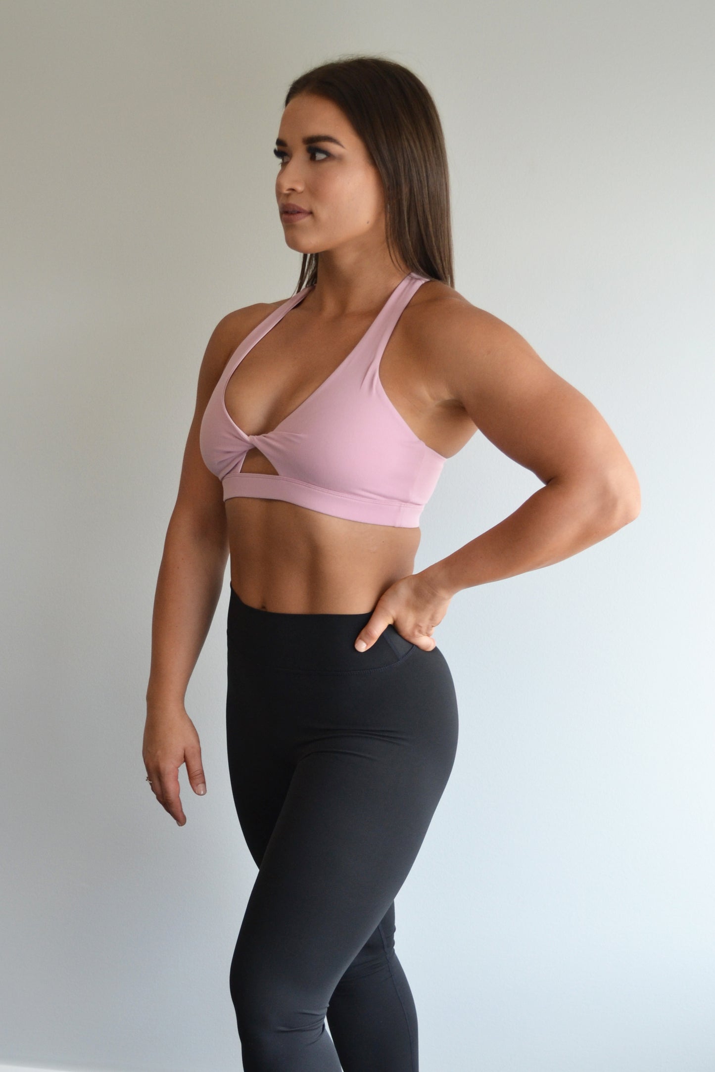 Pink Twist Sports Bra