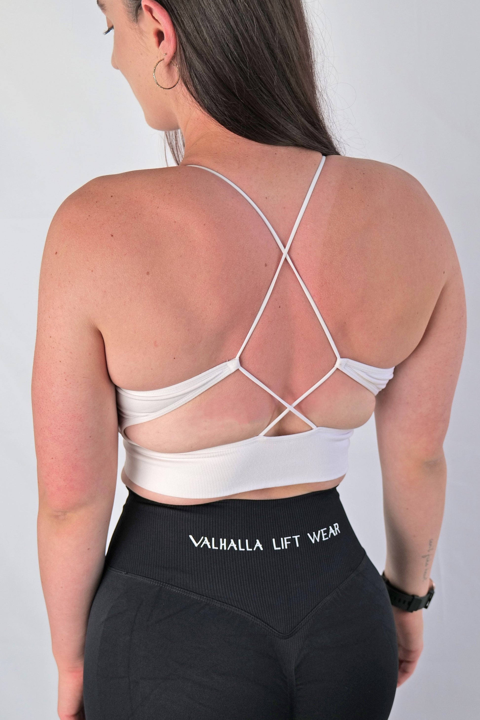 White Longline Seamless Bra White S