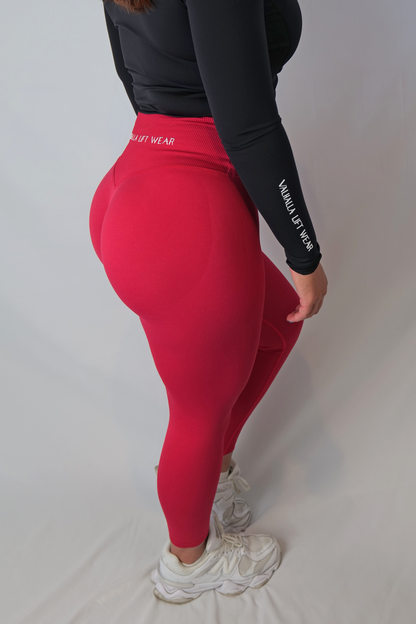 Red Seamless Leggings