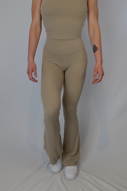 Taupe Flare Leggings