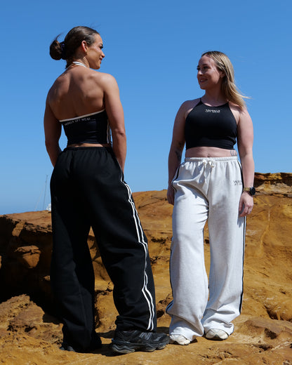 Grey Cloud Wide Leg Pants