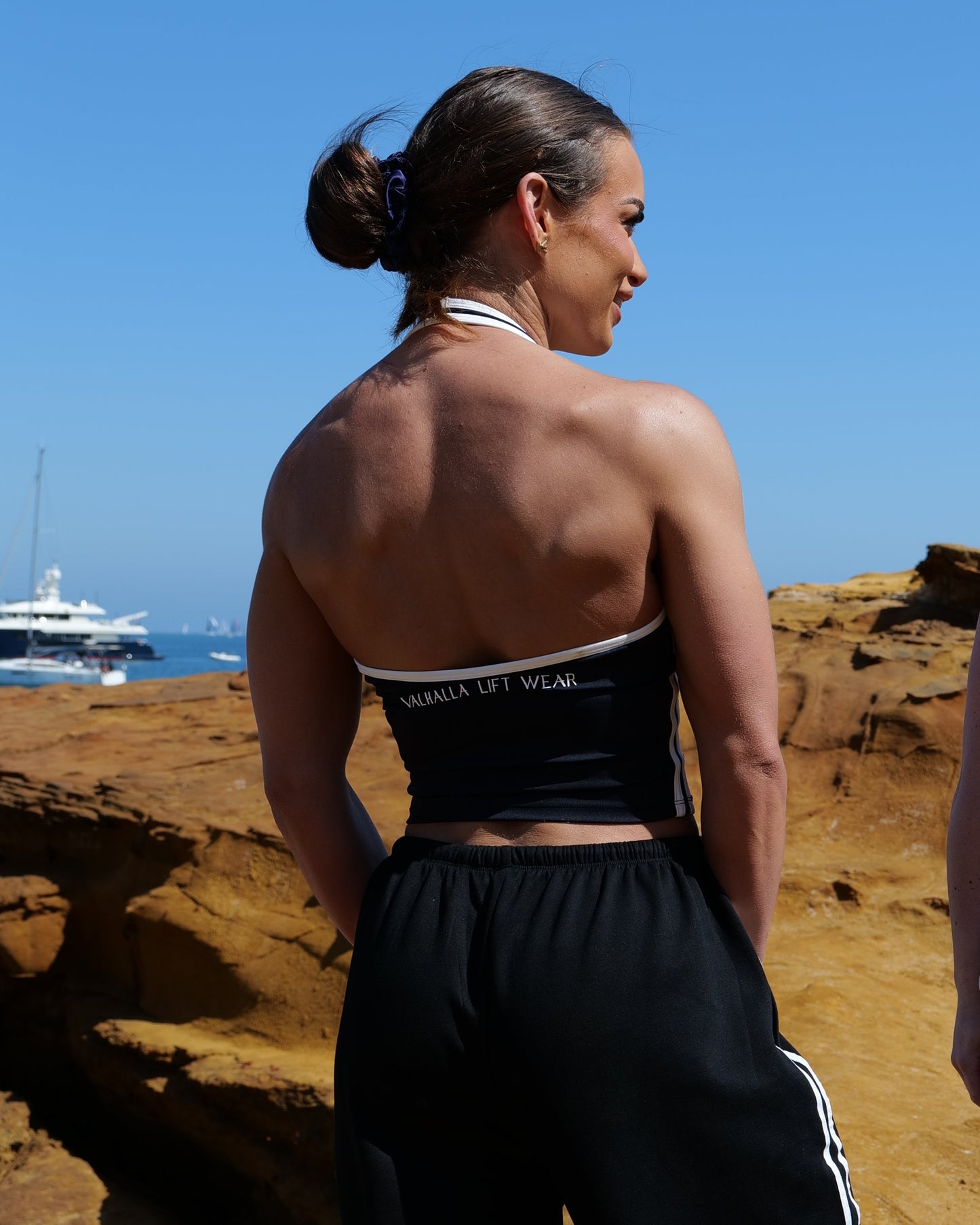 Black Elevate Halter Top