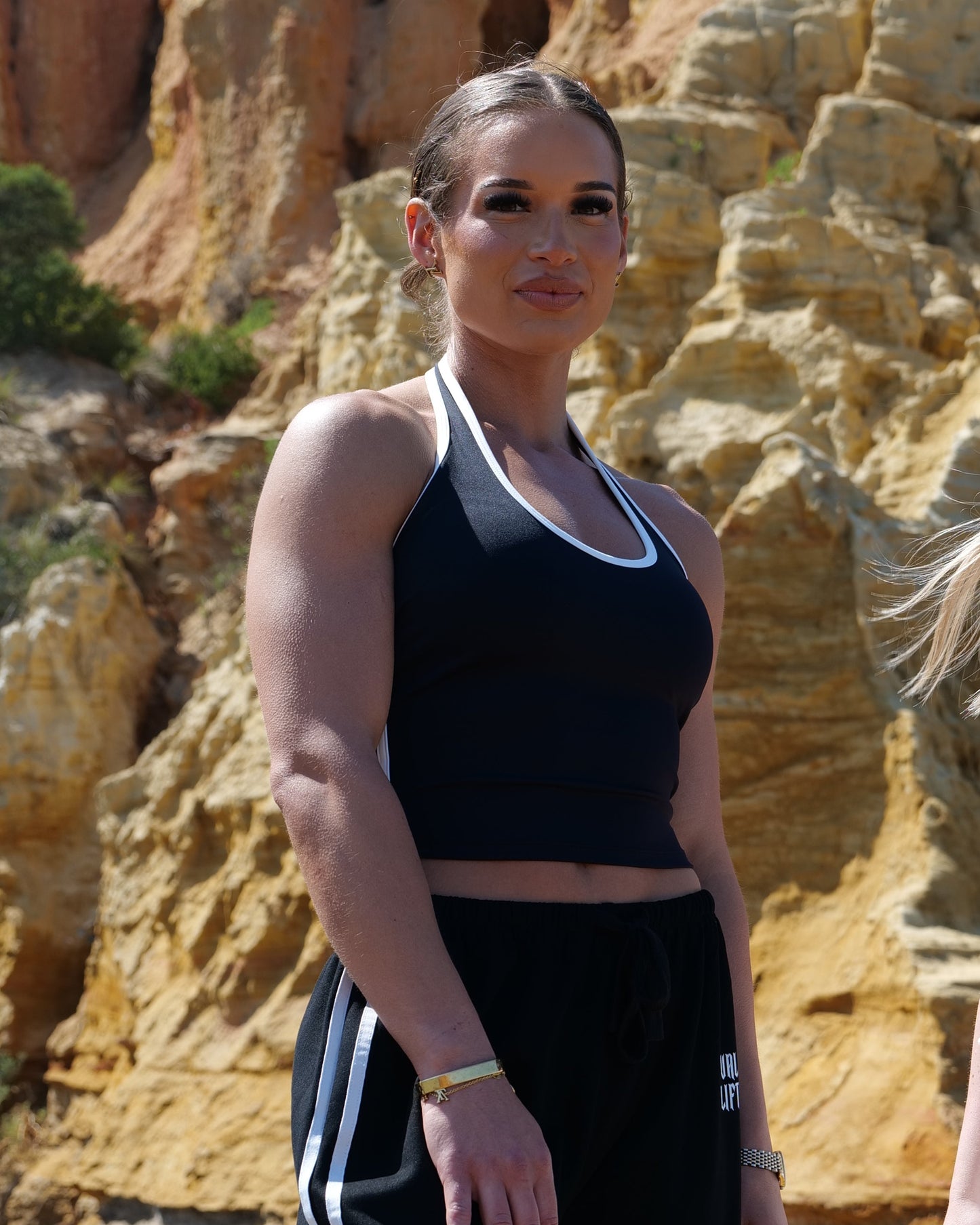 Black Elevate Halter Top