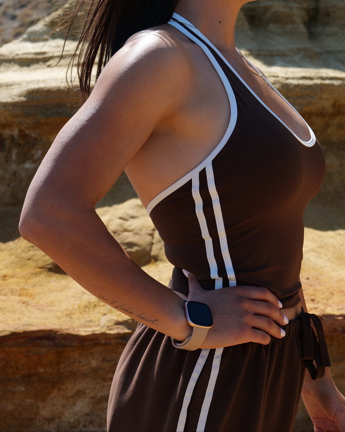 Brown Elevate Halter Top