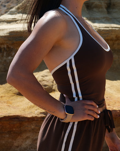 Brown Elevate Halter Top