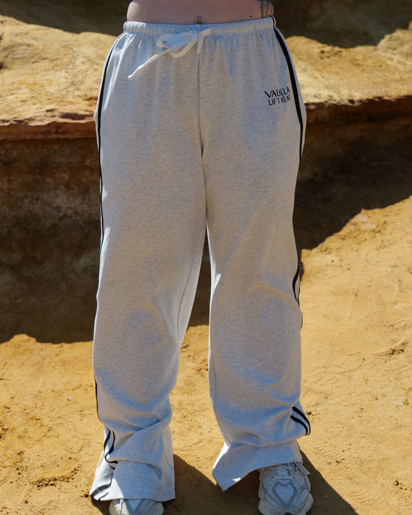 Grey Cloud Wide Leg Pants