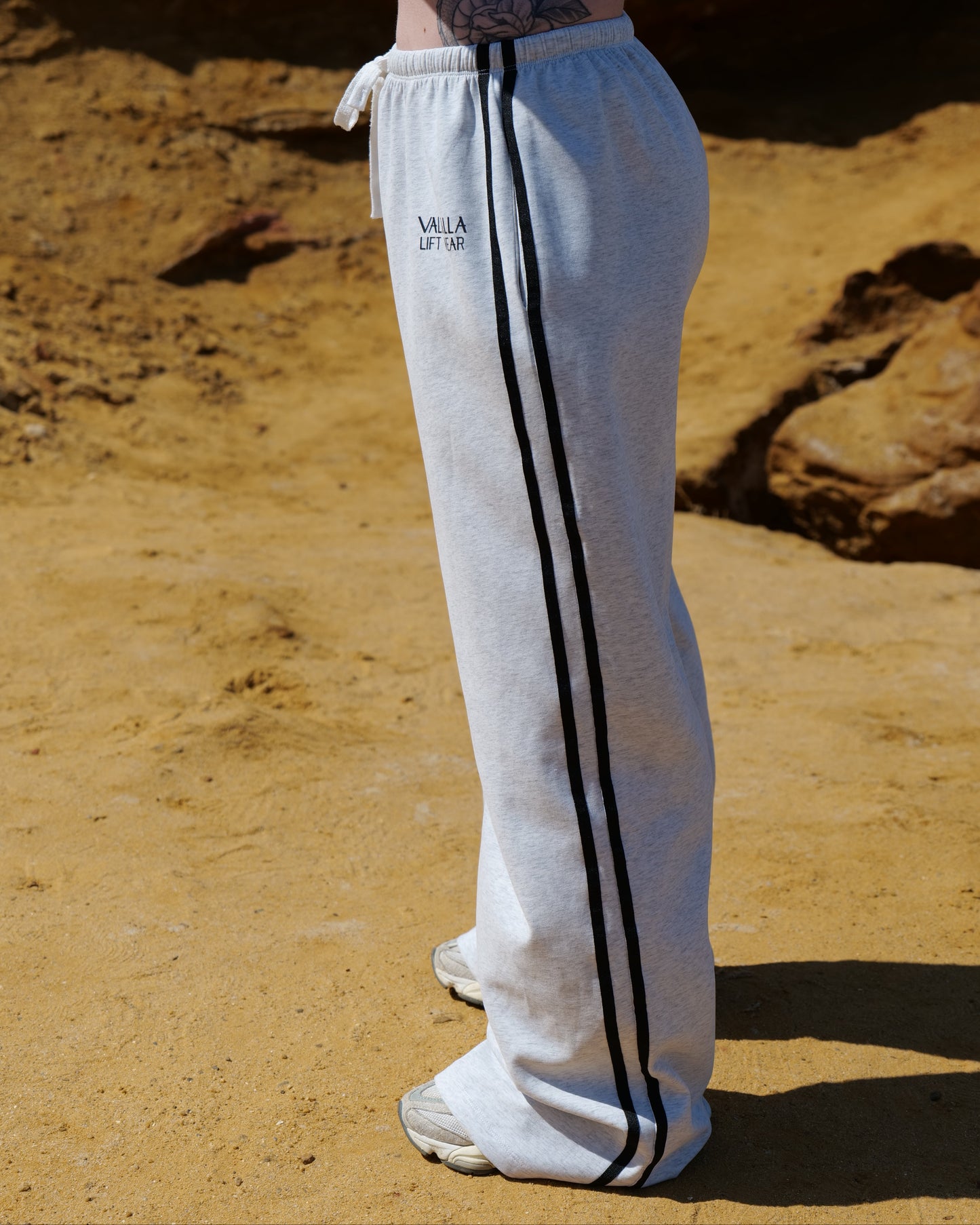 Grey Cloud Wide Leg Pants